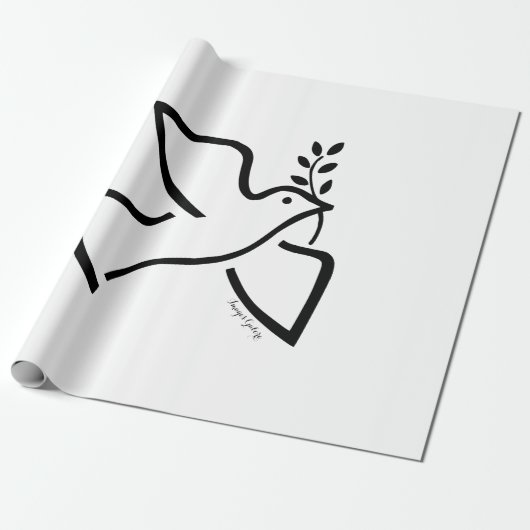 Peace Dove Cadeaupapier (Uitgerold)