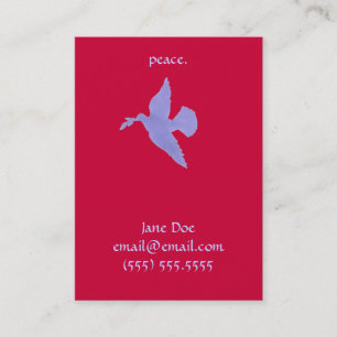 Peace Dove Calling Card Contactkaartje