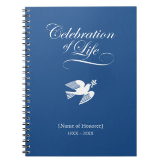 Peace Dove Celebration of Life Memorial Notitieboe Notitieboek