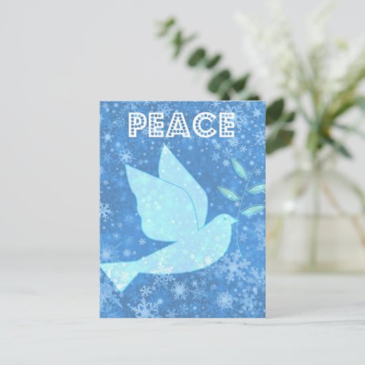 Peace Dove Christmas Briefkaart (Staand voorkant)