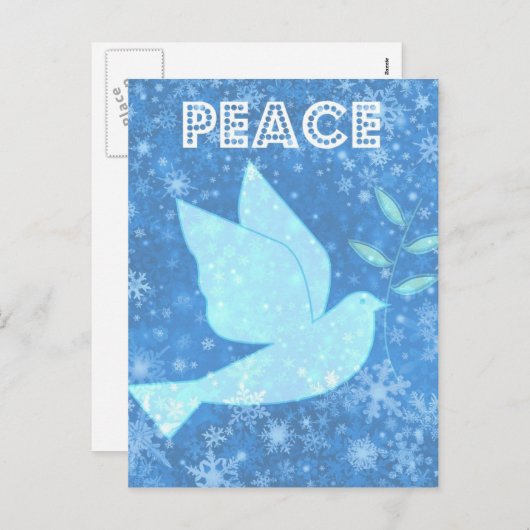 Peace Dove Christmas Briefkaart (Voorkant / Achterkant)