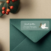 Peace Dove Christmas CUSTOM Mailing Retouradres Etiket