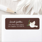 Peace Dove Christmas CUSTOM Mailing Retouradres Etiket (Insitu)