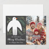 Peace Dove Christmas Holiday CUSTOM FOTO Feestdagenkaart (Voorkant / Achterkant)