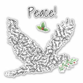 Peace Dove en Holly Sticker