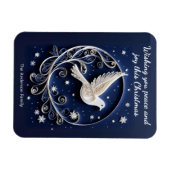 Peace Dove  Faux Papercraft Kerst Magneet (Horizontaal)