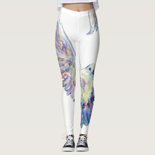 Peace Dove Fly Maureen Girard Leggings (Voorkant)