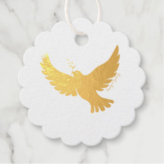 Peace Dove Folie Favor Tags
