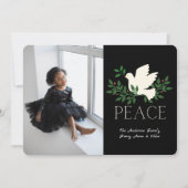 Peace Dove Foto Platte Vakantie Kaart (Voorkant)
