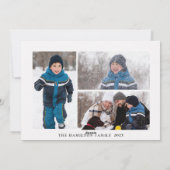 Peace Dove Foto Vrolijk Kerstmis Zwart Wit Feestdagenkaart (Achterkant)