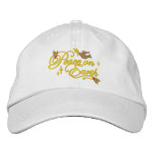 Peace Dove Geborduurde Pet (Voorkant)