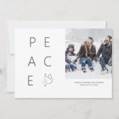Peace Dove - gepersonaliseerde eenvoudige kerstfot Kaart (Voorkant)