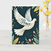 Peace Dove Greeting Card Kaart (Gele Bloem)