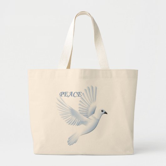 PEACE DOVE GROTE TOTE BAG (Voorkant)