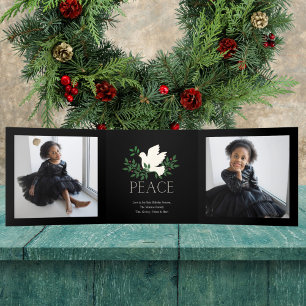 Peace Dove Holiday Multi Foto Drieluik Wenskaart