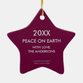 Peace Dove Holiday Ornament - Gepersonaliseerd (Achterkant)