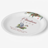 Peace Dove Holly Christian Christmas Papieren Bordje (Gekanteld)