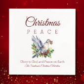 Peace Dove Holly Christian Christmas Servet