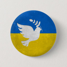 Peace Dove. Ik sta bij Oekraïne!!!! Button