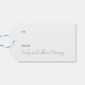 Peace Dove Illustrated Christmas Cadeaulabel (Achterkant Horizontaal)