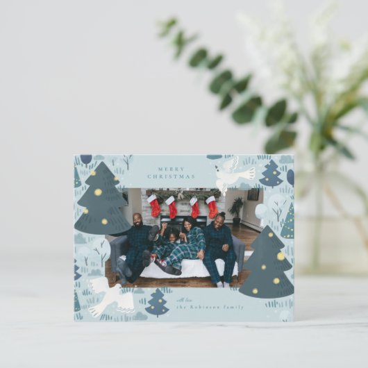 Peace Dove Illustrated Holiday Kaart (Staand voorkant)