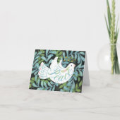 Peace Dove Illustrated Kerstmis Kaart (Voorkant)