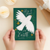 Peace Dove Illustrated Kerstmis Kaart