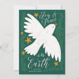 Peace Dove Illustrated Kerstmis Kaart