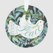 Peace Dove Illustrated Kerstmis Ornament (voorkant)