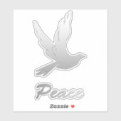 Peace Dove in een zilvergradiënt Sticker (Vel)