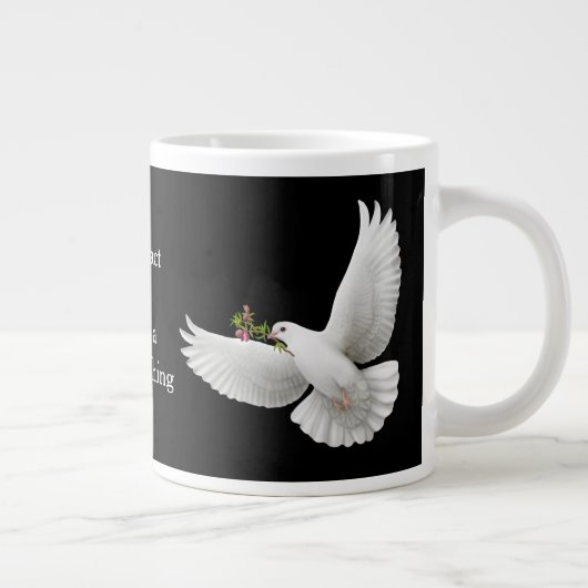 Peace Dove Inspirerend Grote Koffiekop (Rechts)
