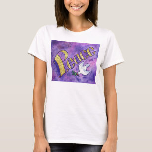 Peace Dove Inspirerend Word Art T-shirts
