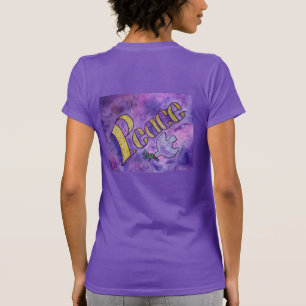 Peace Dove Inspirerend Word Art T-shirts