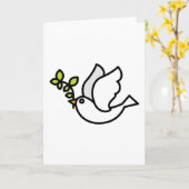 Peace Dove Kaart (Gele Bloem)