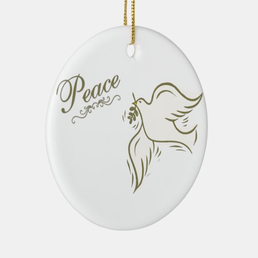 Peace Dove Keramisch Ornament (Rechts)