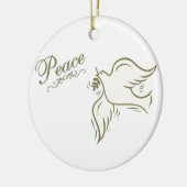 Peace Dove Keramisch Ornament (Links)