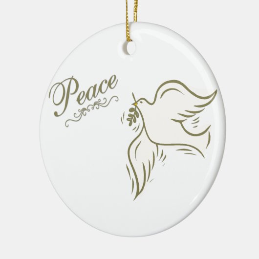Peace Dove Keramisch Ornament (Links)