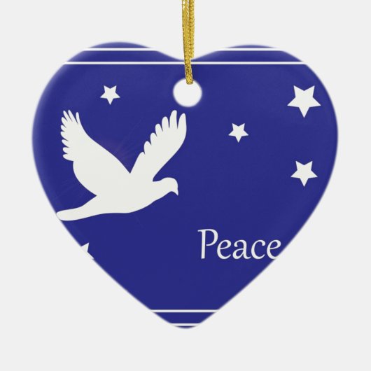 Peace Dove Keramisch Ornament (Voorkant)