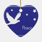 Peace Dove Keramisch Ornament (Achterkant)