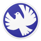 PEACE DOVE KERAMISCHE KNOP (Voorkant)