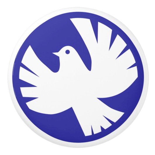 PEACE DOVE KERAMISCHE KNOP (Voorkant)