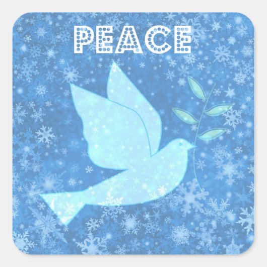 Peace Dove-Kerst stickers (Voorkant)