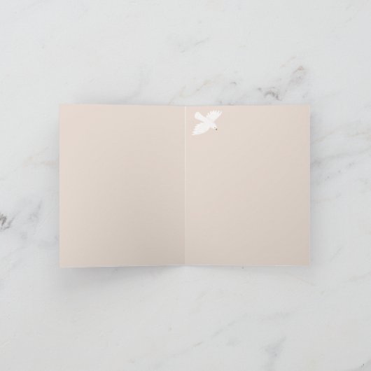 Peace Dove kerstcadeau Hartelijk dank! Bedankkaart (Binnen)