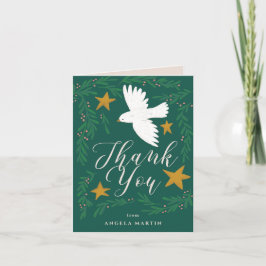 Peace Dove kerstcadeau Hartelijk dank! Bedankkaart