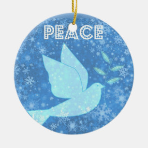 Peace Dove-kerstdecoratie Keramisch Ornament