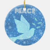 Peace Dove-kerstdecoratie Keramisch Ornament (Achterkant)