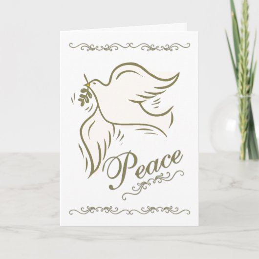 Peace Dove Kerstmis Feestdagen Kaart (Voorkant)