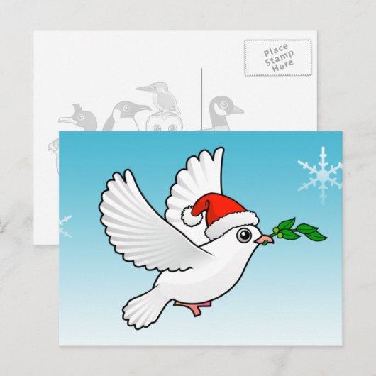 Peace Dove Kerstmis Feestdagenkaart (Voorkant / Achterkant)