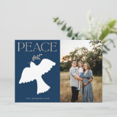 Peace Dove kerstontwerp Feestdagenkaart (Staand voorkant)