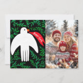 Peace Dove Kerstvakantie CUSTOM FOTO Kaart (Voorkant)